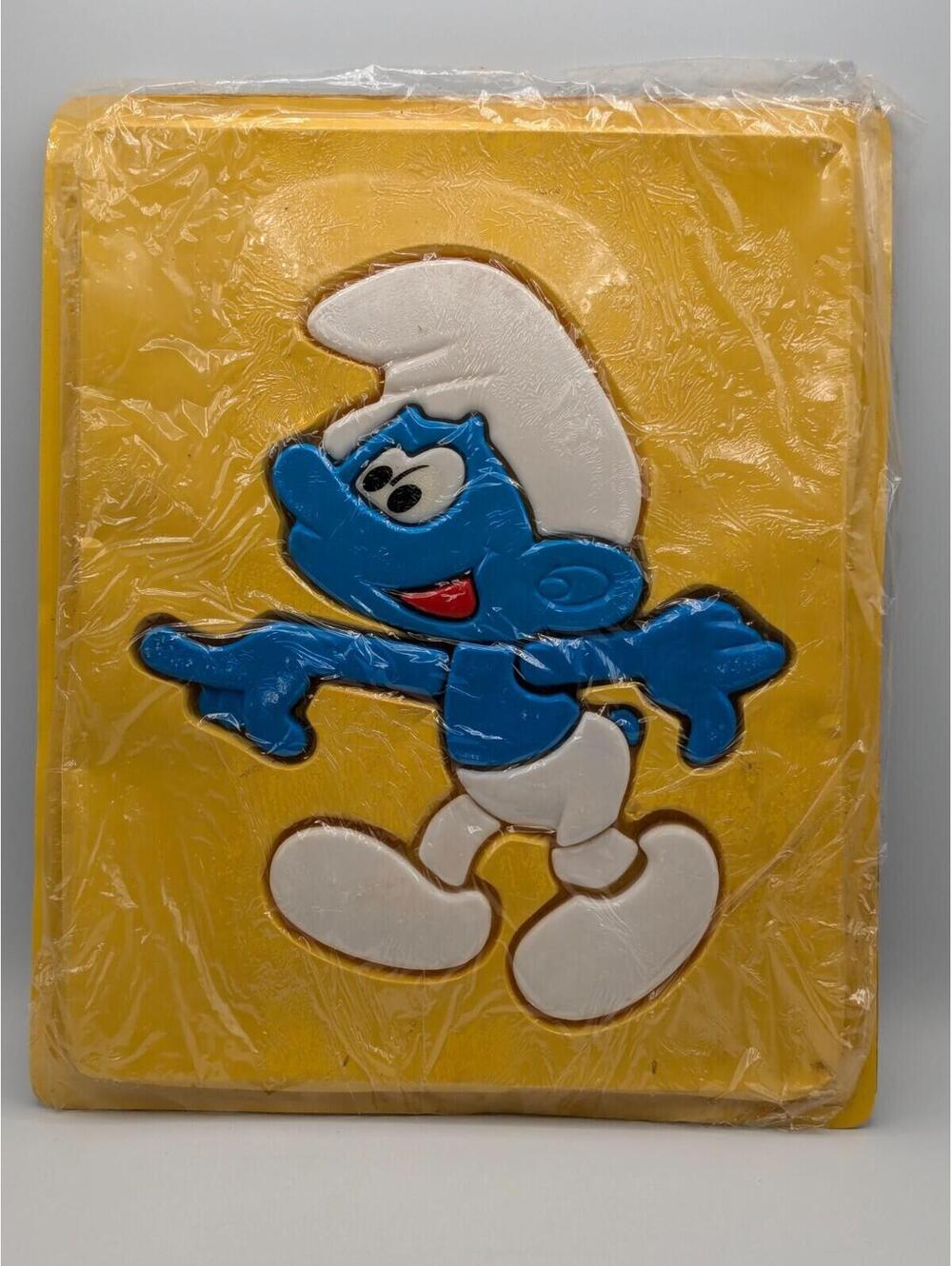 Smurf 3D Plastic Puzzle, 1982 Vintage by Peyo, Wallace Berrie & Co.